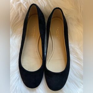 Garnet Hill women’s black suede flats size 6